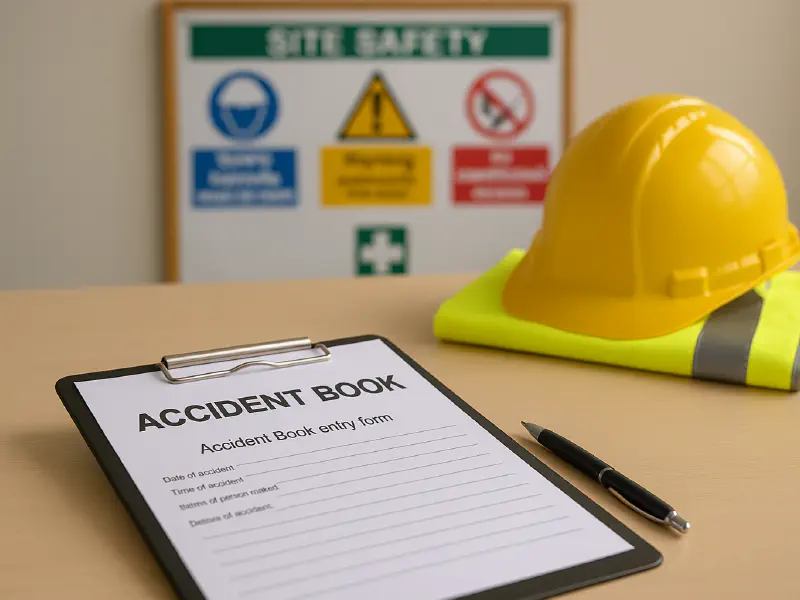Accident book on site: what to write, who can see it, and when to RIDDOR report featured image