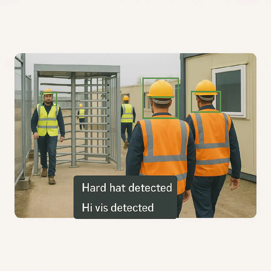 AI cameras for PPE checks on site: hard hats and hi vis without the hype featured image