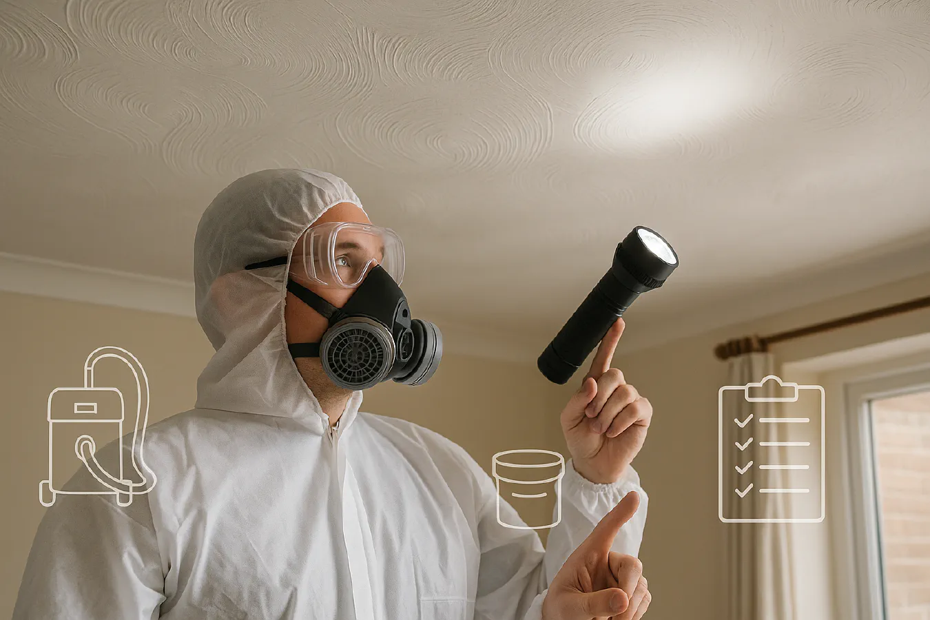 Artex asbestos: how to test, NNLW vs non-licensed, safe drilling and removal steps featured image