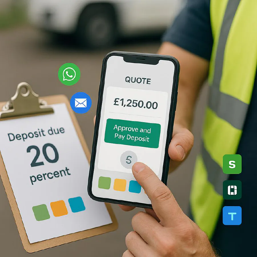 Auto‑collect deposits when a quote is accepted: ServiceM8, Jobber and Tradify options featured image