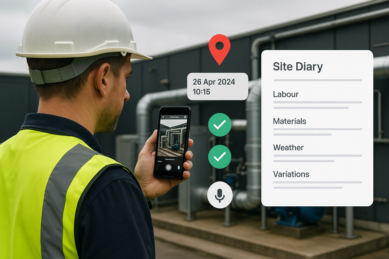 Build an AI site diary from photos and voice notes: compliant records without the paperwork featured image
