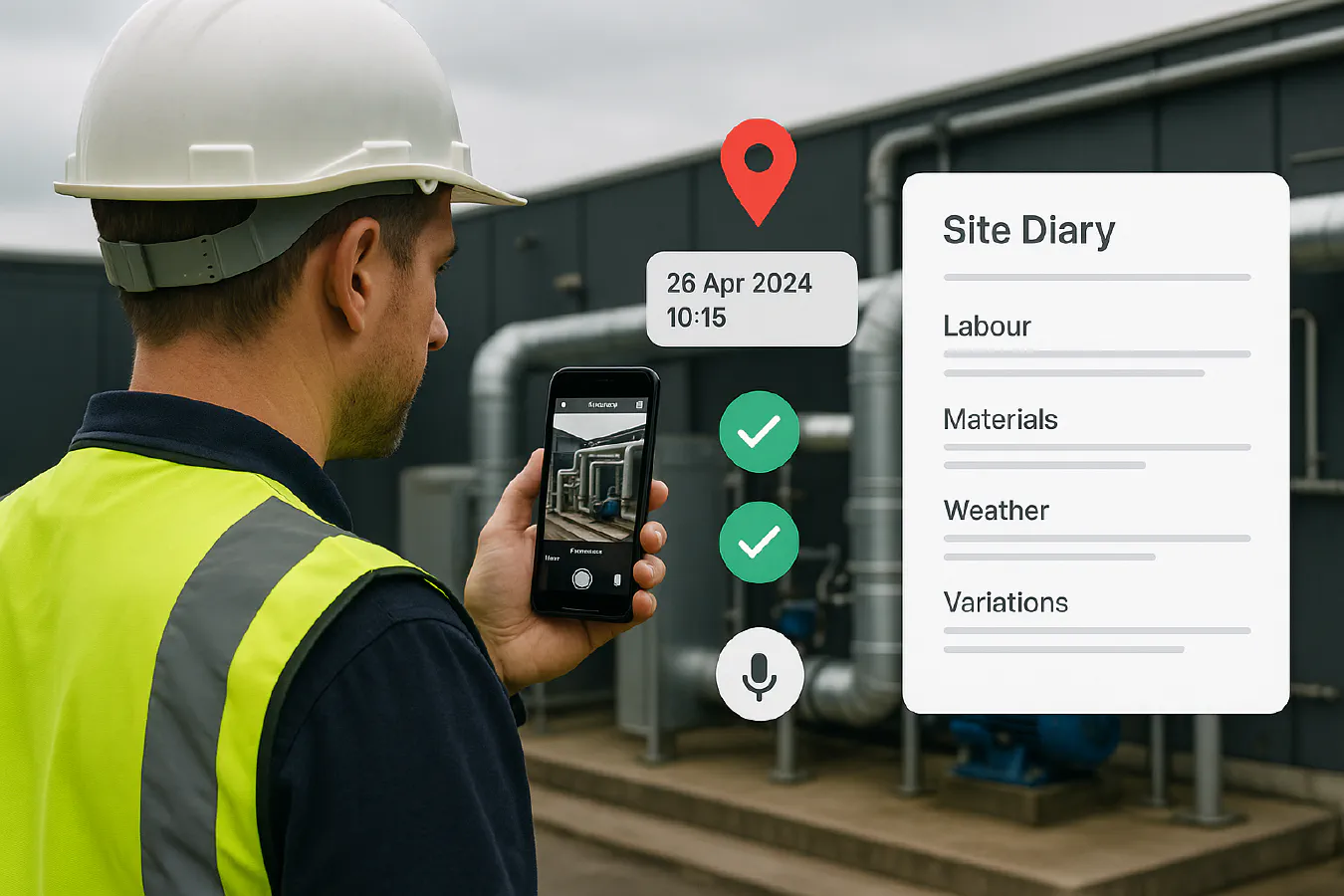 Build an AI site diary from photos and voice notes: compliant records without the paperwork featured image
