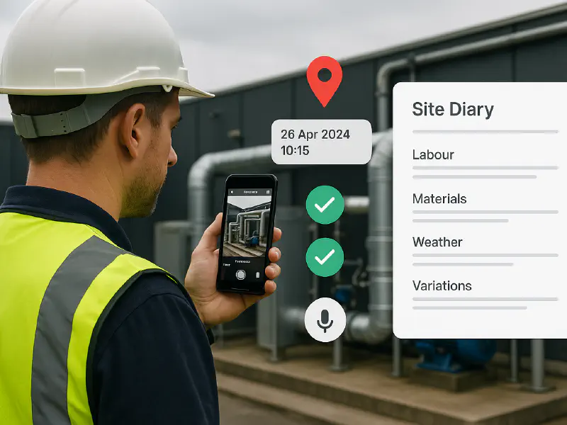 Build an AI site diary from photos and voice notes: compliant records without the paperwork featured image