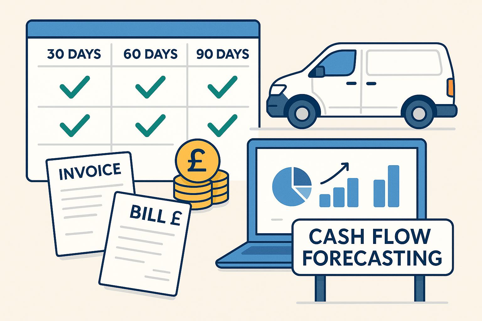 Cash flow forecasting for trades in Xero or QuickBooks: simple setup, open banking tips and a one‑page template featured image