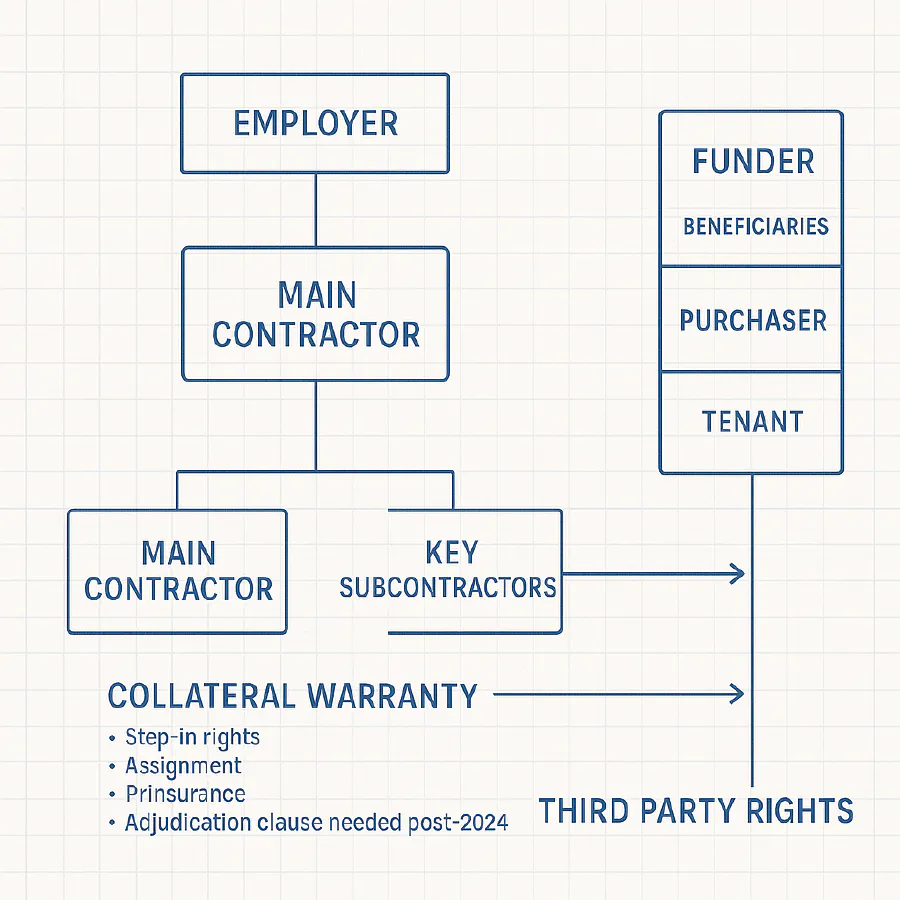 Collateral warranties vs Third‑Party Rights (JCT and NEC): who needs what, key clauses and the 2024 adjudication change featured image