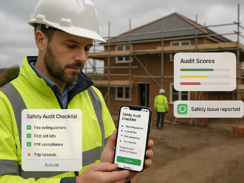 Construction site safety audit checklist: digitise it, assign actions and prove compliance featured image