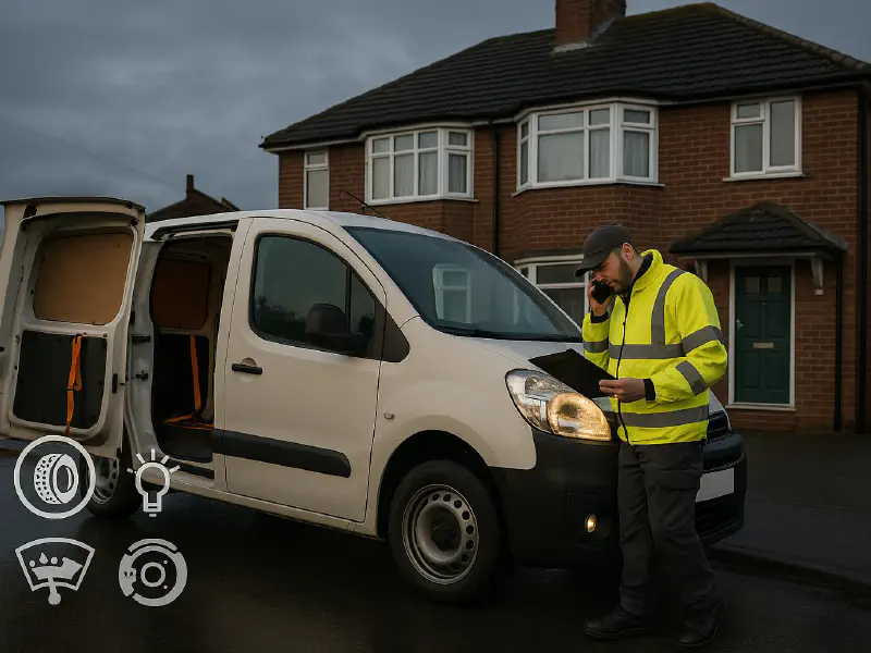 Daily van checks for trades: DVSA list, printable sheet and a WhatsApp photo log featured image