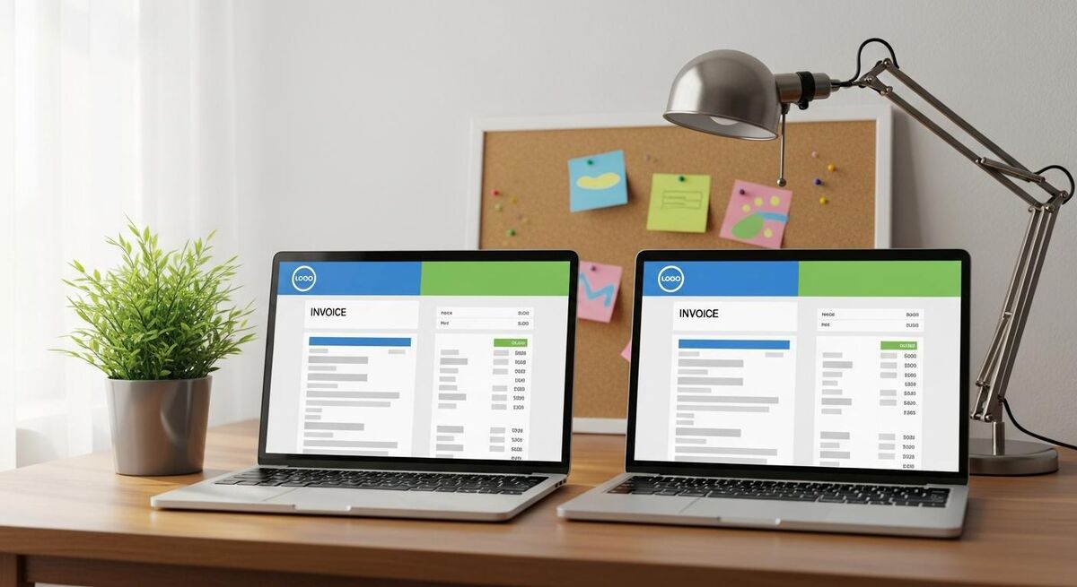Two screens showing the same invoice in Tradify and Xero with matching totals