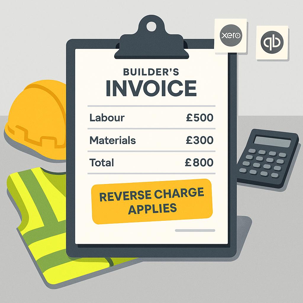 Domestic Reverse Charge on mixed invoices: how to handle labour and materials in Xero and QuickBooks featured image