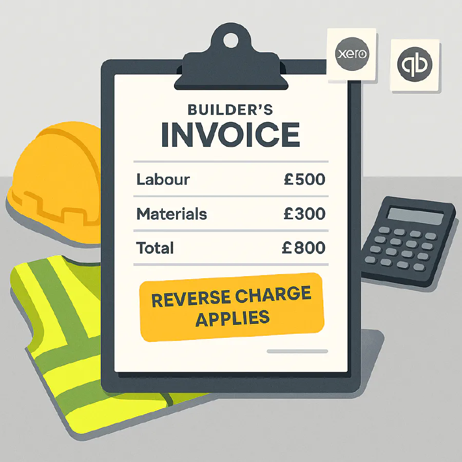 Domestic Reverse Charge on mixed invoices: how to handle labour and materials in Xero and QuickBooks featured image