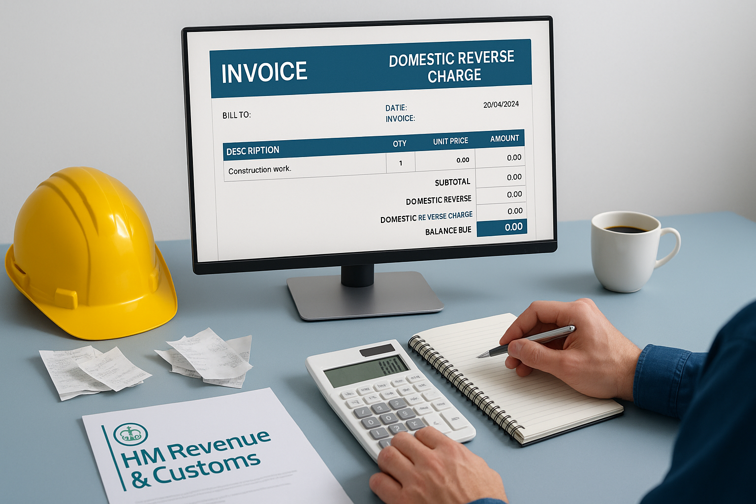 Domestic reverse charge VAT for construction: simple checklist, invoice wording and VAT return boxes featured image