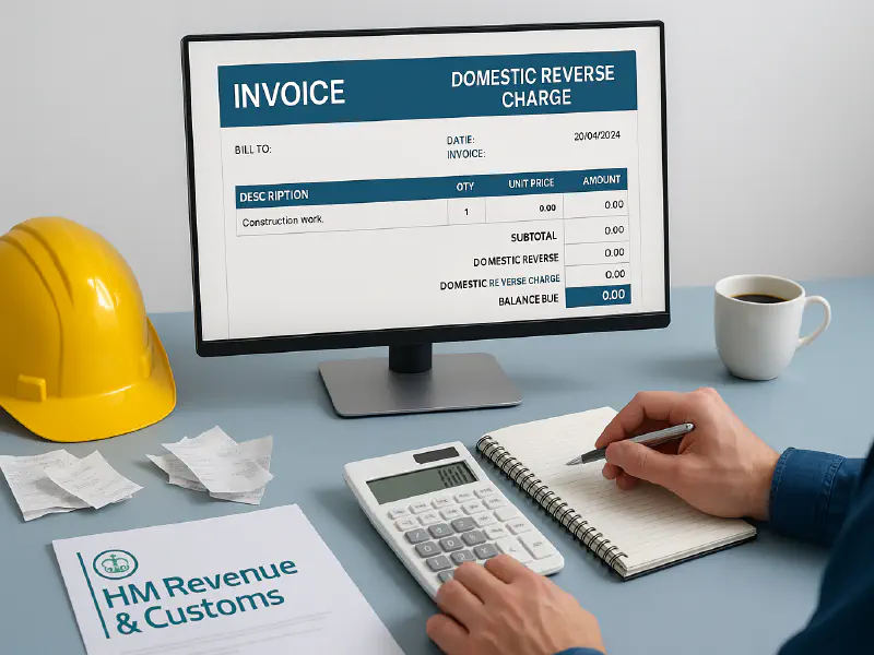 Domestic reverse charge VAT for construction: simple checklist, invoice wording and VAT return boxes featured image