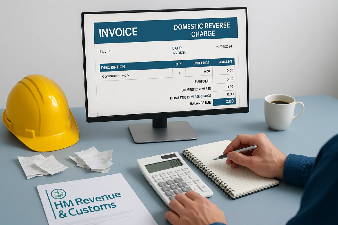 Domestic reverse charge VAT for construction: simple checklist, invoice wording and VAT return boxes featured image