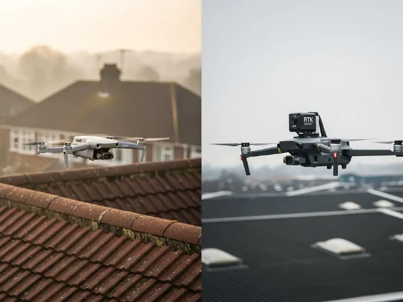 Drone Survey Technology for Roofers and Builders 2026: DJI Mini 4 Pro vs Mavic 3 Enterprise featured image