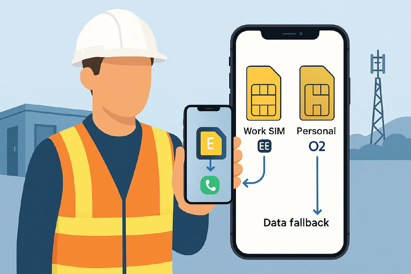 Dual SIM work and personal on one phone: UK coverage tips, eSIM setup and crew policies that work featured image