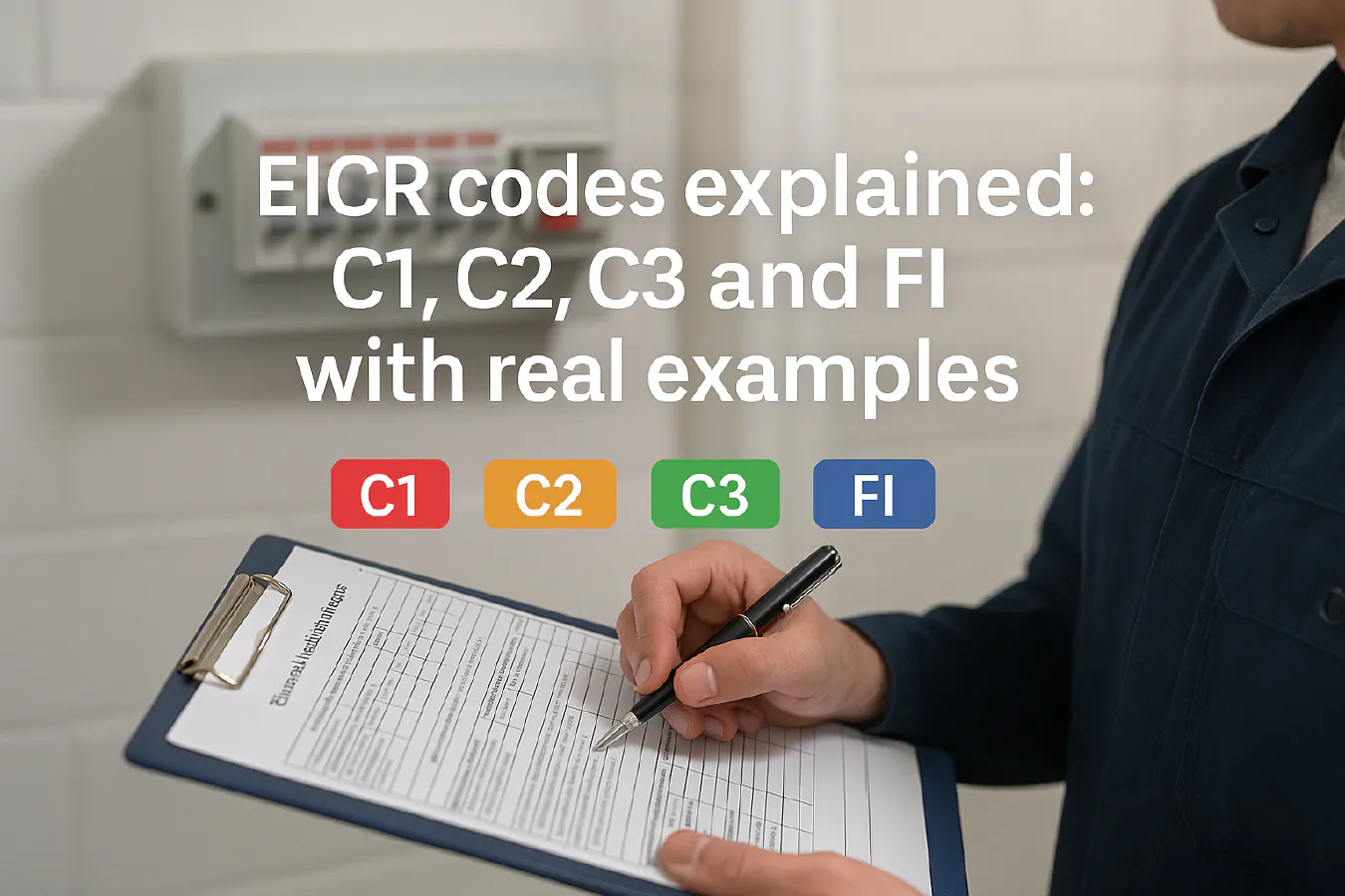 EICR codes explained: C1, C2, C3 and FI with real examples featured image