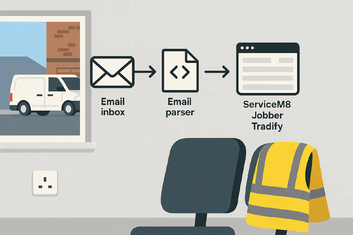 Email to job: set up automatic job creation from enquiry emails (ServiceM8, Jobber, Tradify) featured image
