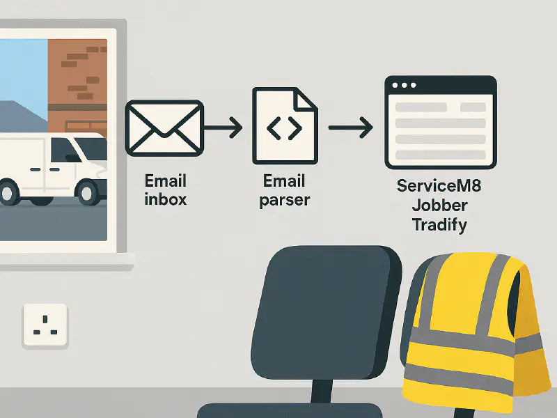 Email to job: set up automatic job creation from enquiry emails (ServiceM8, Jobber, Tradify) featured image