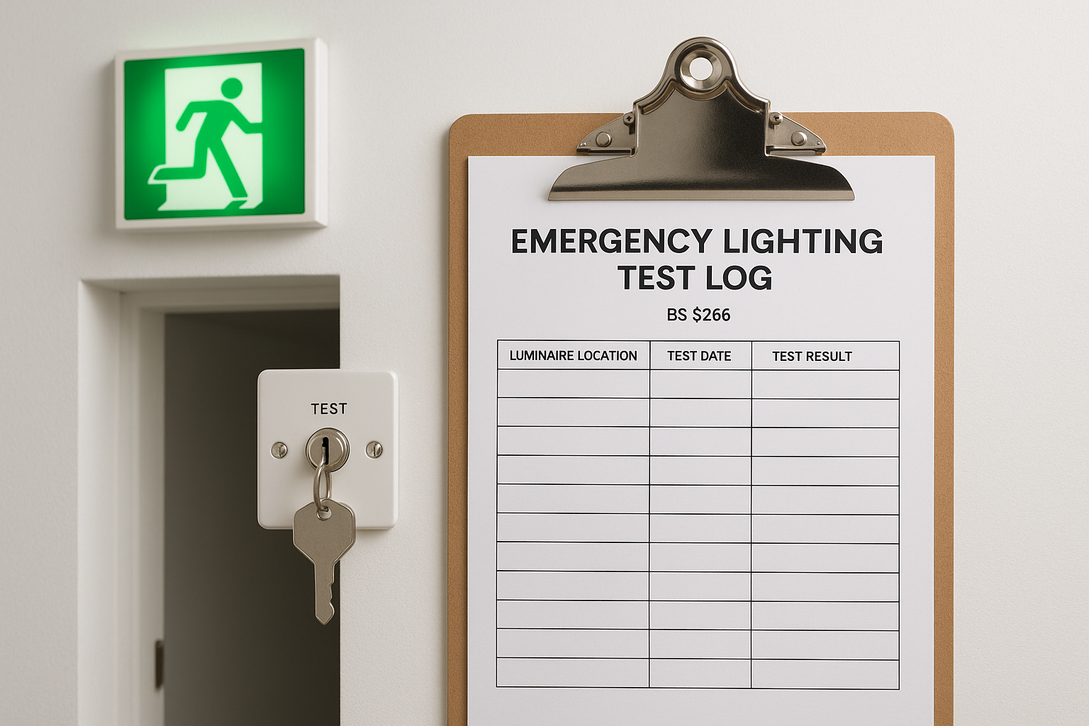 Emergency lighting testing log: UK checklist, free template and how to stay compliant featured image