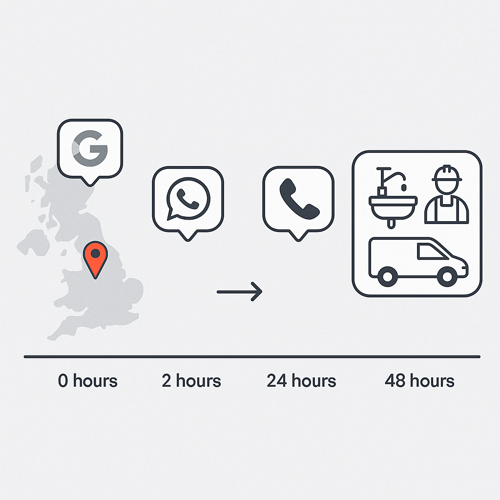 Emergency plumber leads from Google Local Services Ads: convert to booked jobs in 48 hours featured image