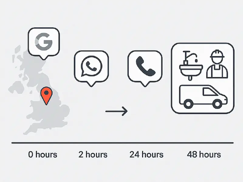 Emergency plumber leads from Google Local Services Ads: convert to booked jobs in 48 hours featured image