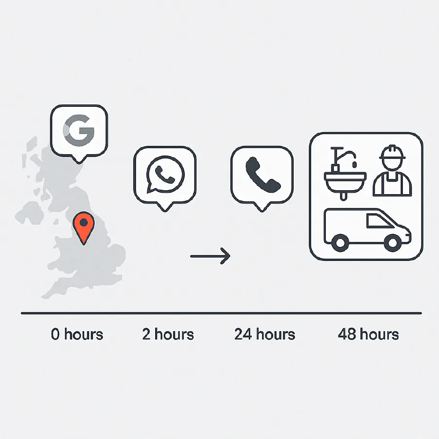 Emergency plumber leads from Google Local Services Ads: convert to booked jobs in 48 hours featured image