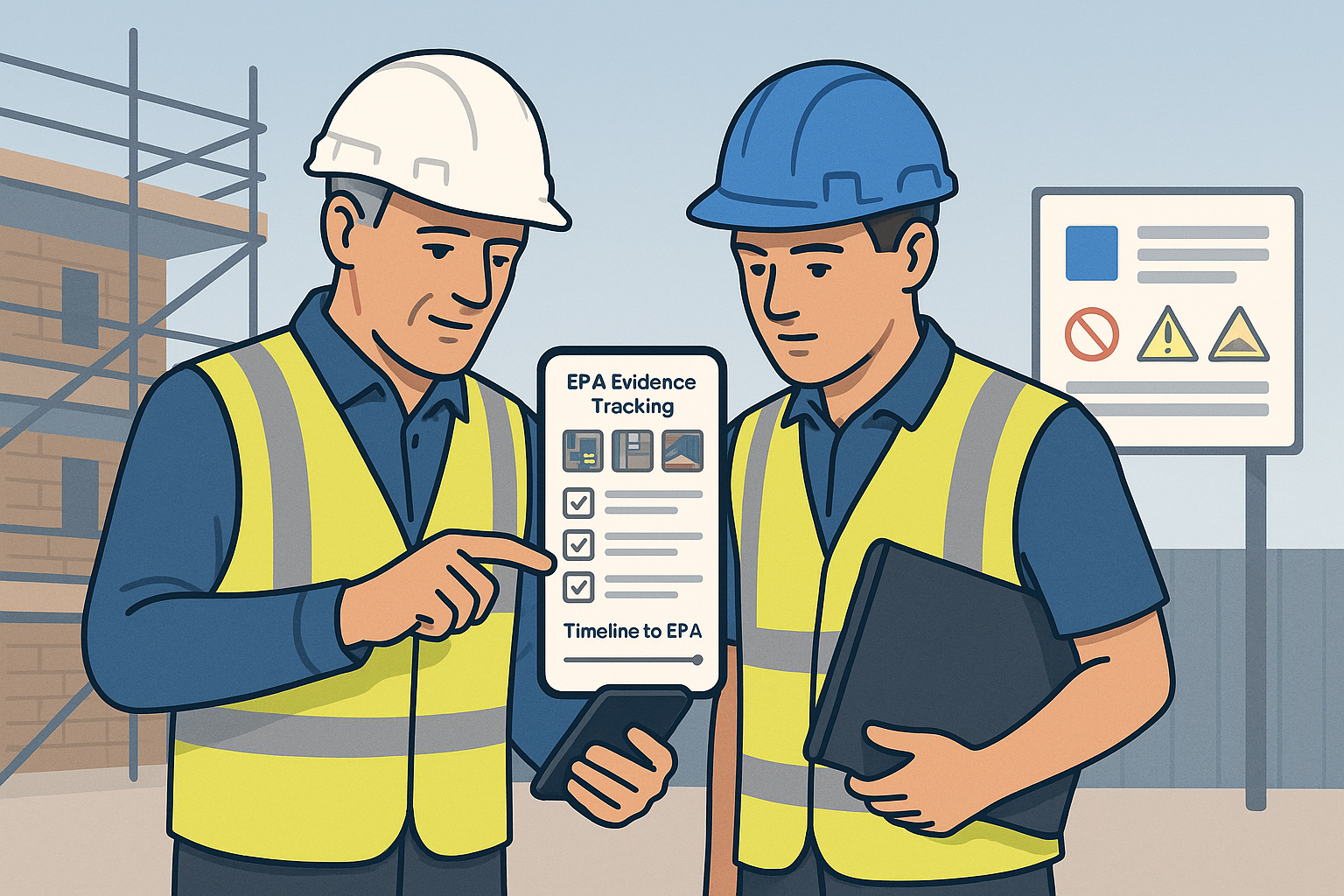 EPA portfolio evidence for construction apprentices: what to collect, monthly review workflow and simple automations featured image