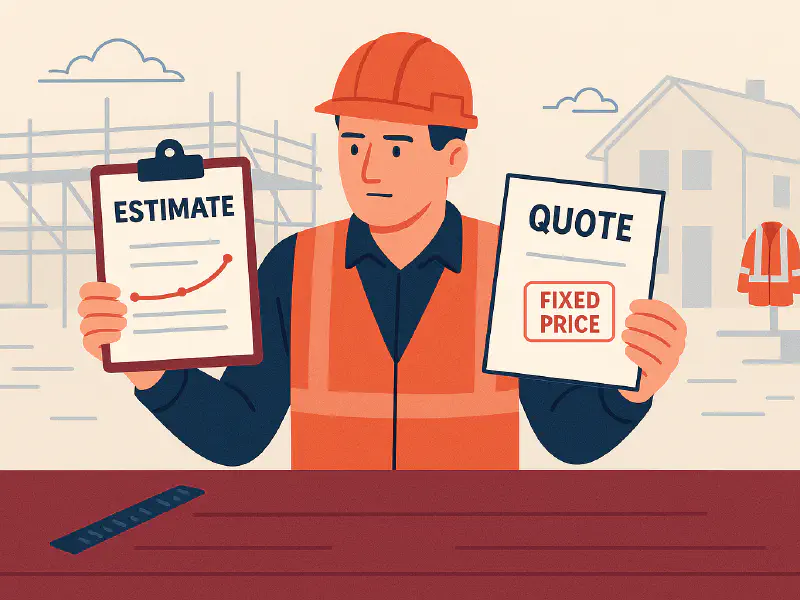 Estimate vs quote: what builders should send and how to avoid price disputes featured image