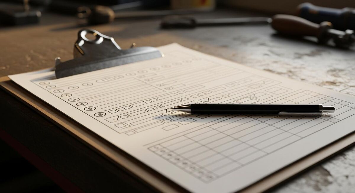 Close-up of an incident report form on a clipboard showing the section headings and fields