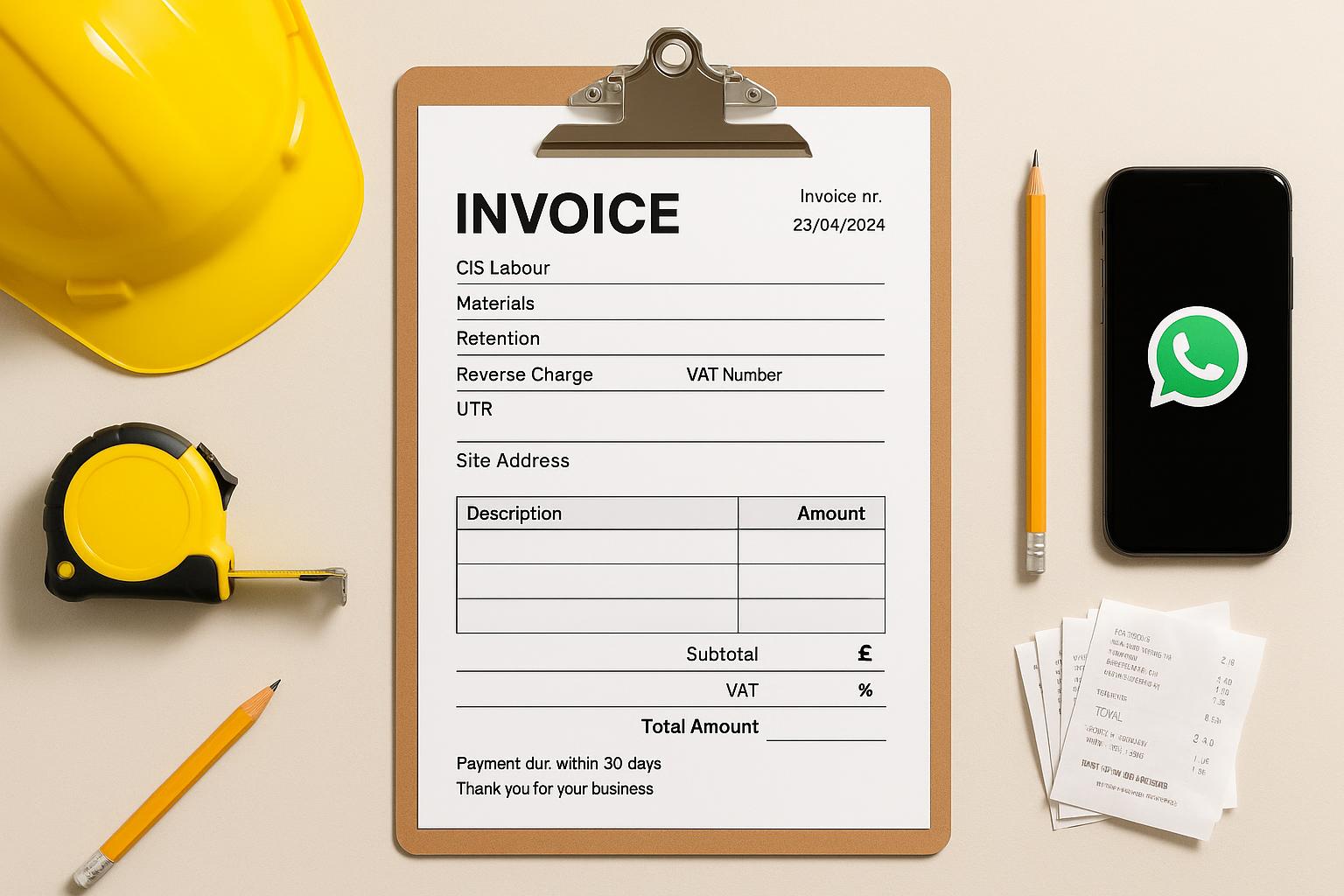 Free UK construction invoice templates: CIS, retention and reverse charge ready featured image