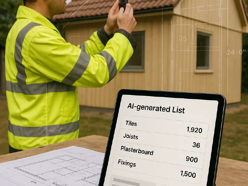 Generate a materials list from plans or photos with AI: fast takeoffs for small contractors featured image