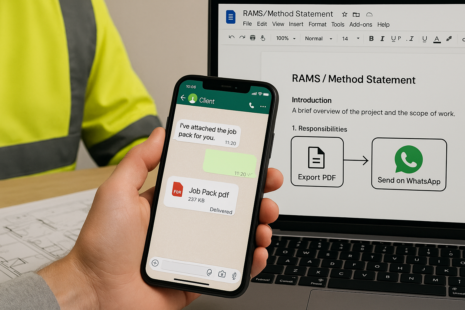 Google Docs to WhatsApp PDF: send a job pack automatically with Zapier featured image