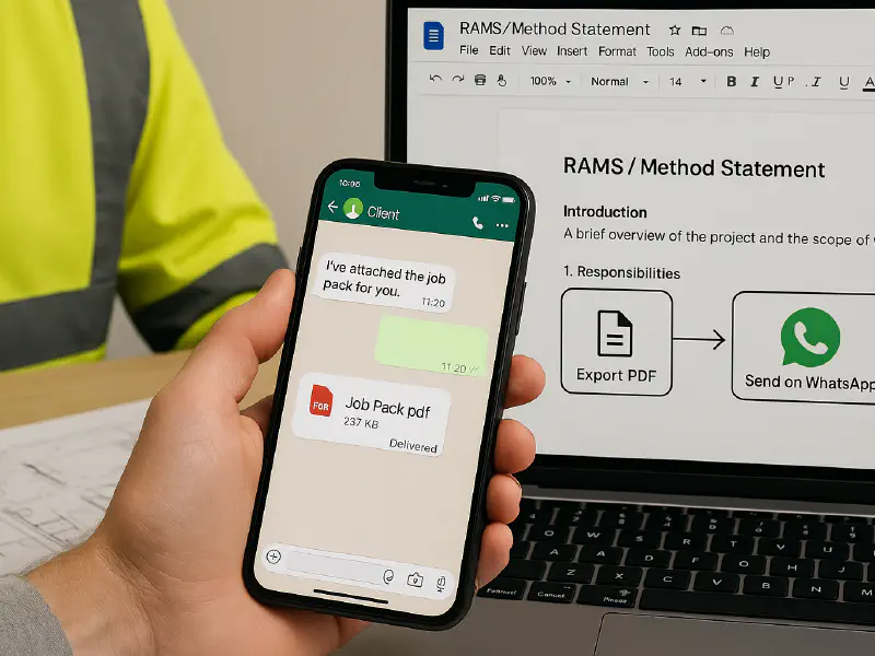 Google Docs to WhatsApp PDF: send a job pack automatically with Zapier featured image