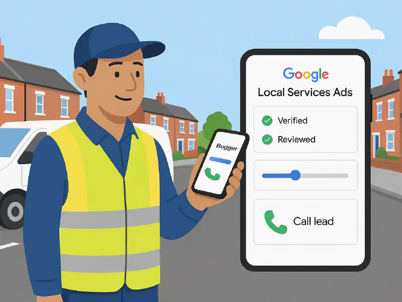 Google Local Services Ads for plumbers and electricians: setup, verification and cost per lead featured image