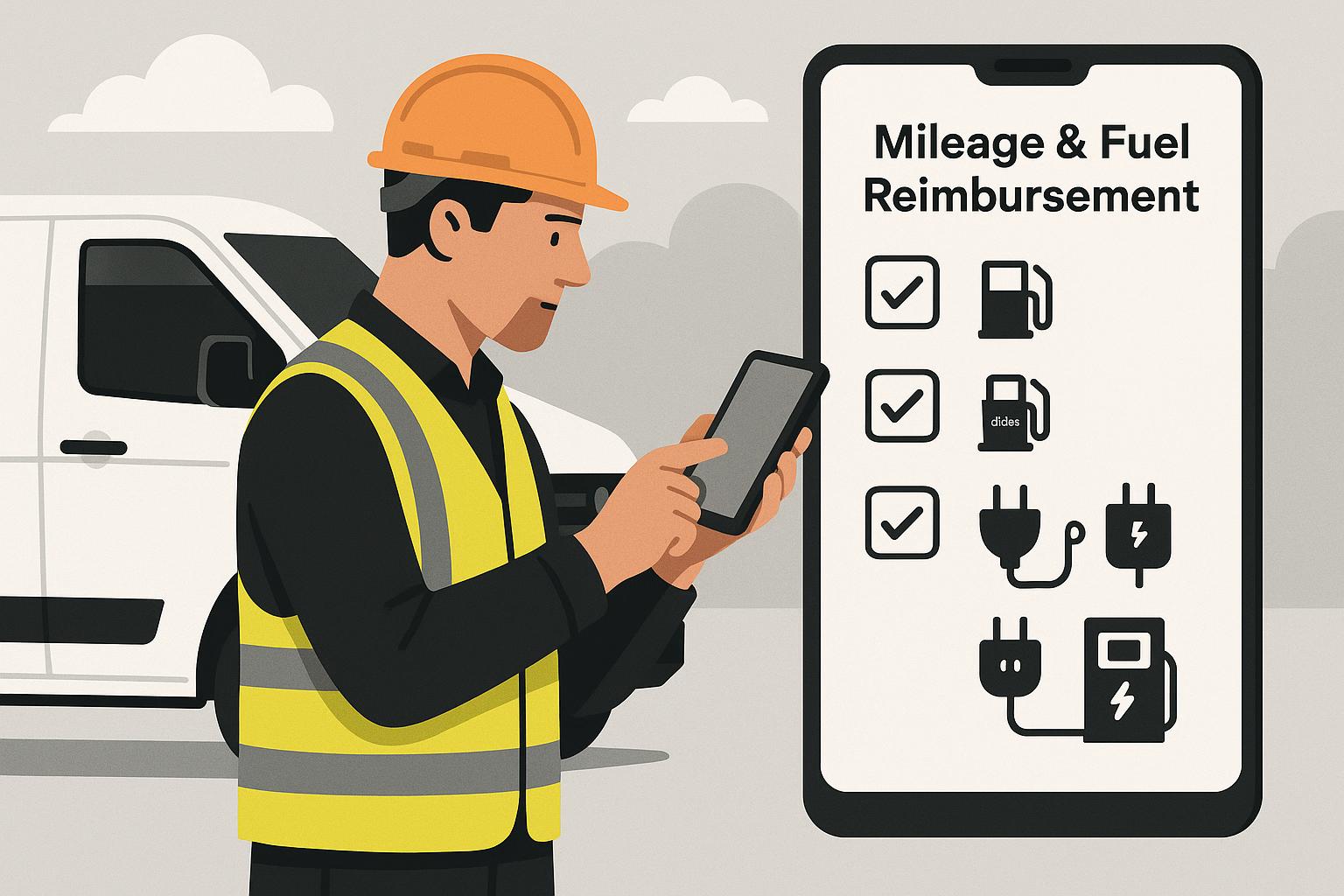 HMRC Advisory Fuel Rates made simple for construction firms: vans vs company cars, EV home vs public charging, and clean Xero/QuickBooks workflows featured image
