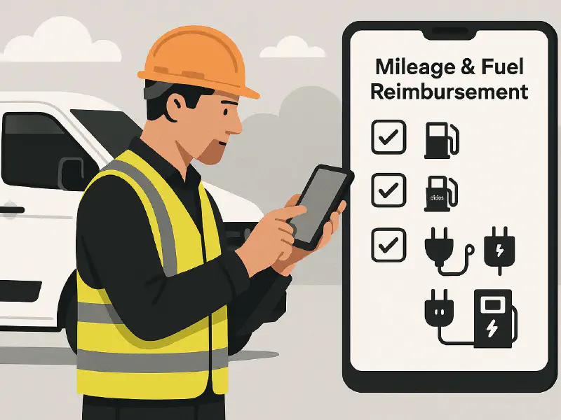 HMRC Advisory Fuel Rates made simple for construction firms: vans vs company cars, EV home vs public charging, and clean Xero/QuickBooks workflows featured image