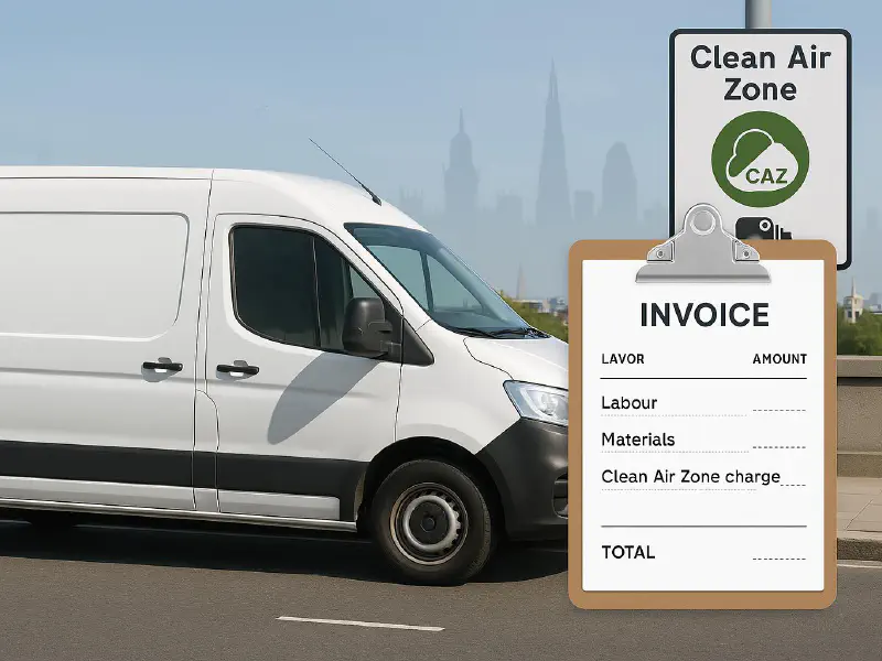How to add ULEZ or Clean Air Zone charges to your invoice (VAT and reverse charge explained) featured image