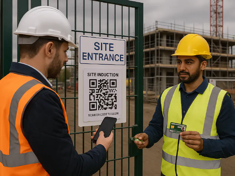 How to set up QR code site induction and CSCS Smart Check that records checks featured image