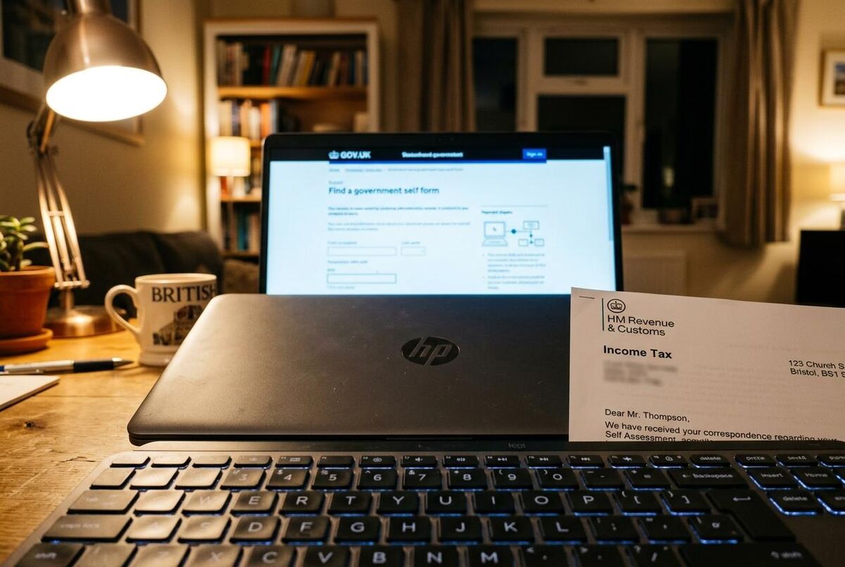 Laptop showing a secure connection interface with government branding