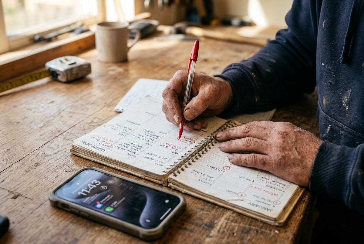 Calendar showing quarterly tax deadlines marked with coloured pins