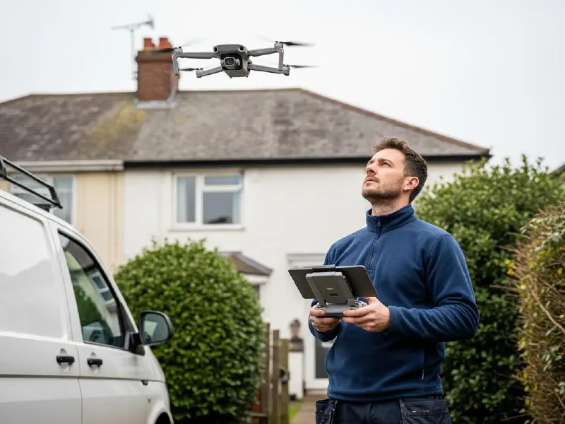 How to Use Drones for Roof Surveys (Under £1,000 Setup, Save £500/Quote) featured image