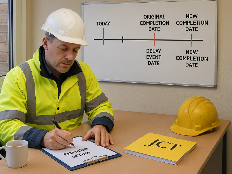 JCT extension of time notice template: clause numbers, examples and what to attach featured image