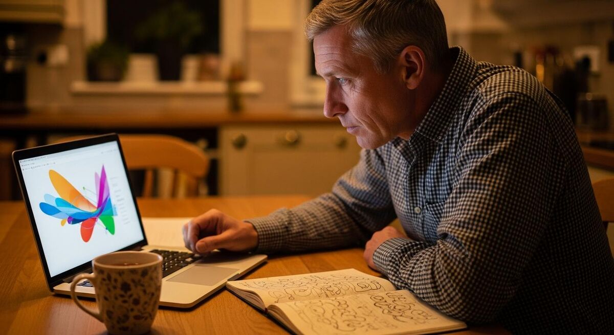Business owner studying profitability reports on a laptop