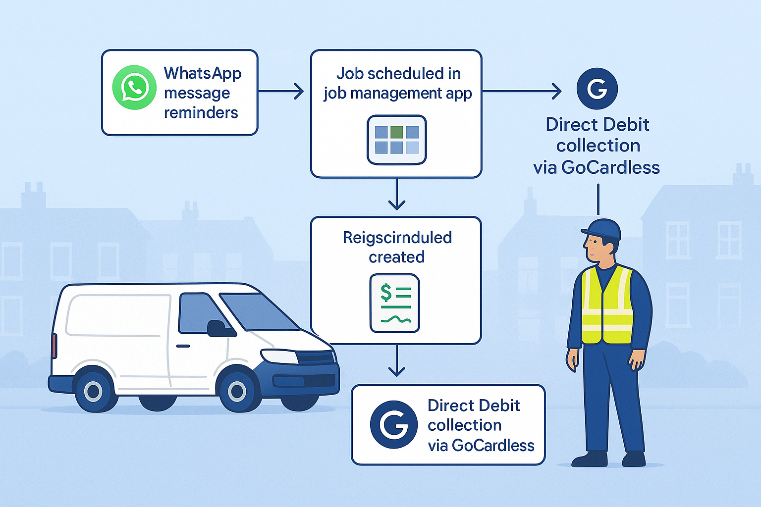 Maintenance contract renewals playbook: WhatsApp reminders, e‑sign, recurring jobs and Direct Debit in Xero or QuickBooks featured image
