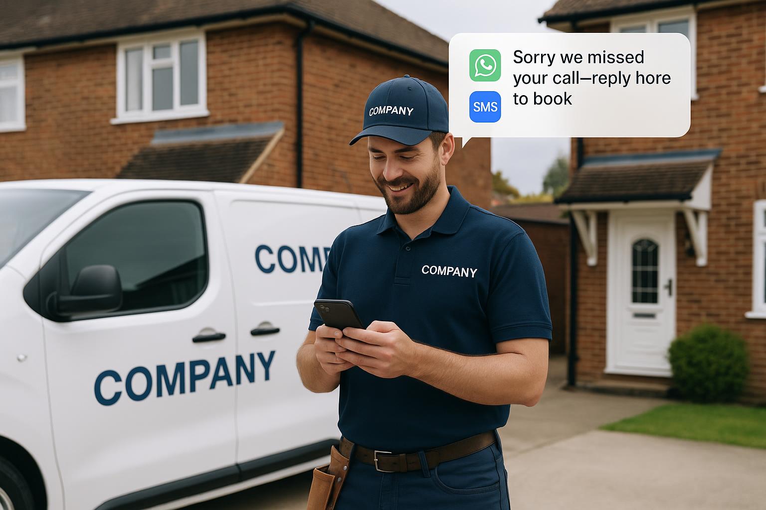 Missed call text back for trades: setup, scripts, ROI and UK rules (PECR, WhatsApp) featured image