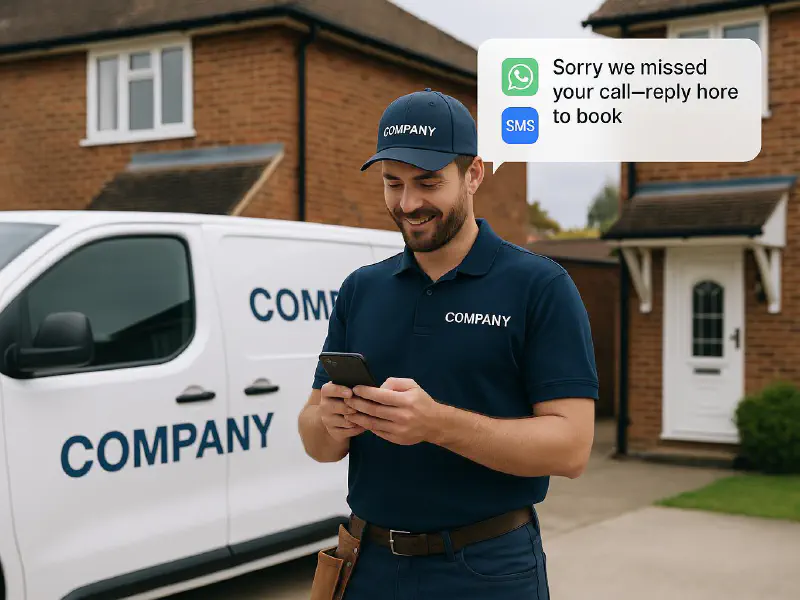 Missed call text back for trades: setup, scripts, ROI and UK rules (PECR, WhatsApp) featured image