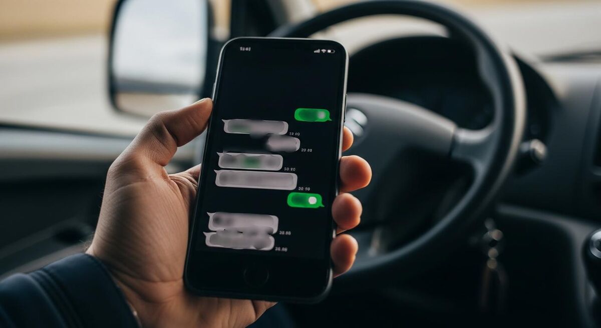 A phone showing multiple stacked WhatsApp group chats, blurred to suggest noise and overload