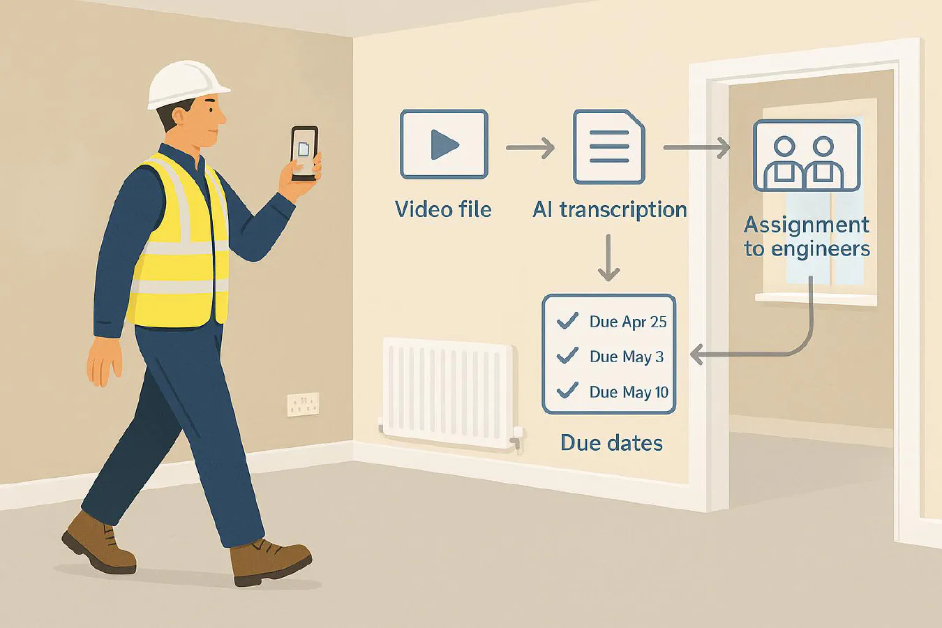 One-take snagging: turn a walkthrough video into a punch list automatically featured image