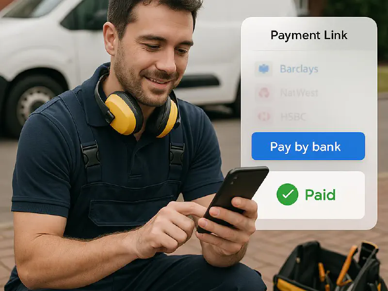 Pay by bank links for trades: setup with Stripe or GoCardless, fees, refunds and clean Xero/QuickBooks reconciliation featured image