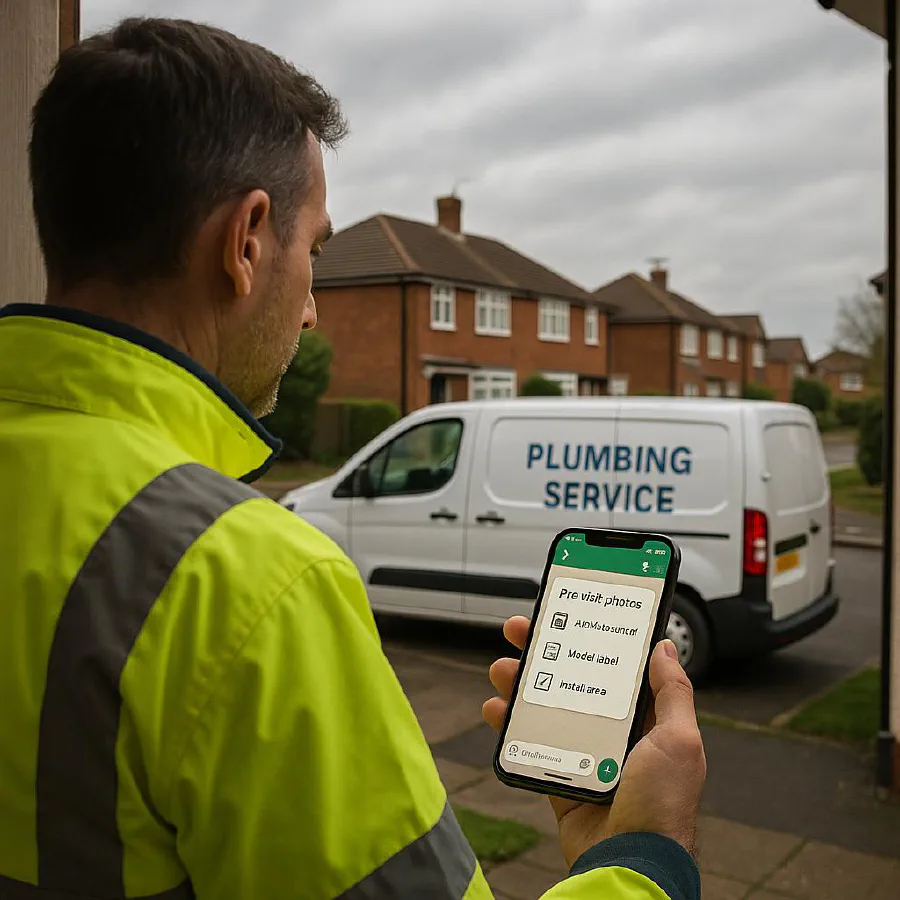 Pre-visit photos over WhatsApp that attach to the job: a one-day setup for ServiceM8 and Jobber featured image